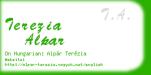 terezia alpar business card